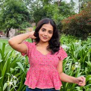 Ziva Pink Peplum Top