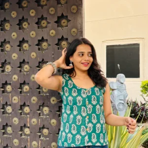 Ziva Green Peplum Top